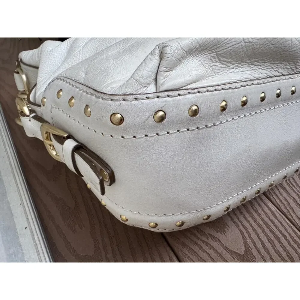 MICHAEL MICHAEL KORS Studded Leather Satchel TOTE BAG (PU150